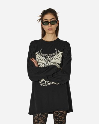 Hysteric Glamour Levitated Girl Longsleeve T-shirt - Black