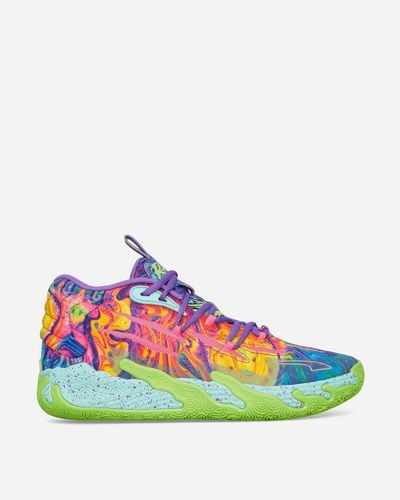 PUMA Lamelo Ball Mb.03 Be You Trainers Purple Glimmer / Knockout Pink / Green Gecko