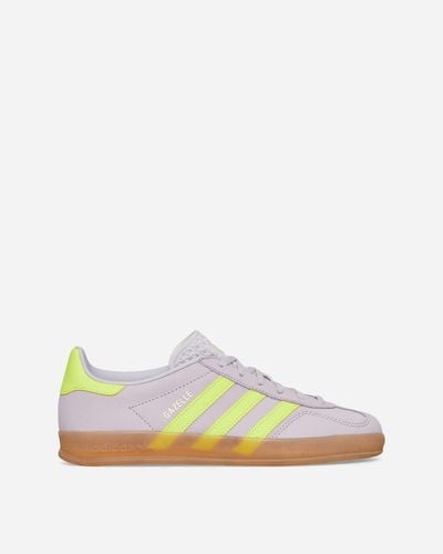 adidas Wmns Gazelle Indoor Sneakers Silver Dawn / Solar Yellow - Gray