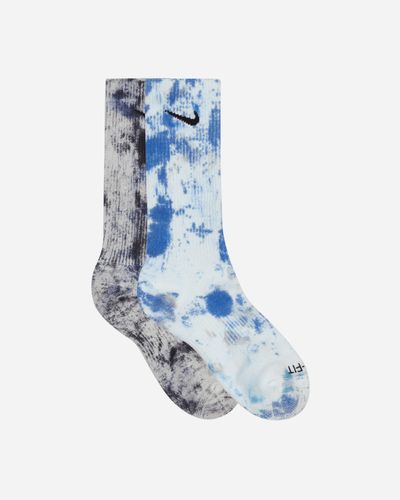 Nike Everyday Plus Cushioned Crew Socks Blue / Grey