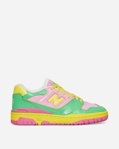 New Balance 550 Trainers Pink / Green / Lime - Yellow