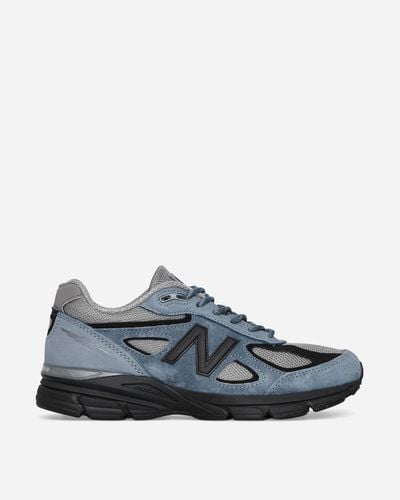 New Balance Made In Usa 990v4 Trainers Artic Grey / Black - Blue
