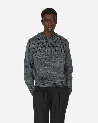 Dries Van Noten Linen Crewneck Sweater - Gray