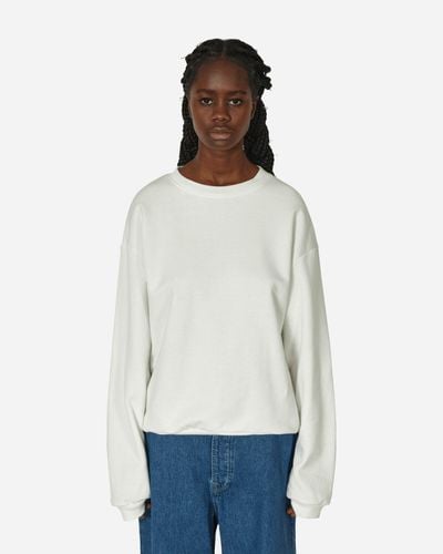 Kapital Eco Knit Crewneck Sweatshirt (Profile Rainbowy Patch) - White