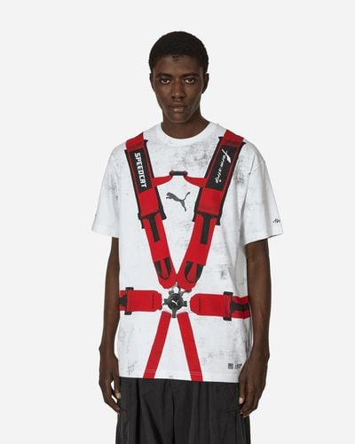 PUMA A$ap Rocky Seatbelt T-shirt White / Rosso Corsa - Red