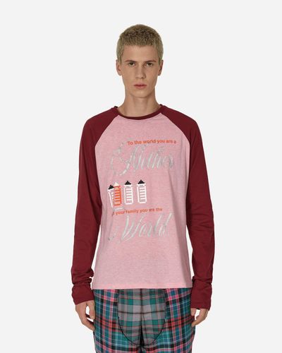 Cormio Harry Raglan Longsleeve T-shirt Bordeaux / Pink - Red