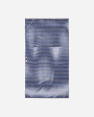 Tekla Striped Bath Towel Coastal Stripes - Blue