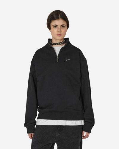 Nike Solo Swoosh 1/4 Zip Sweatshirt - Black
