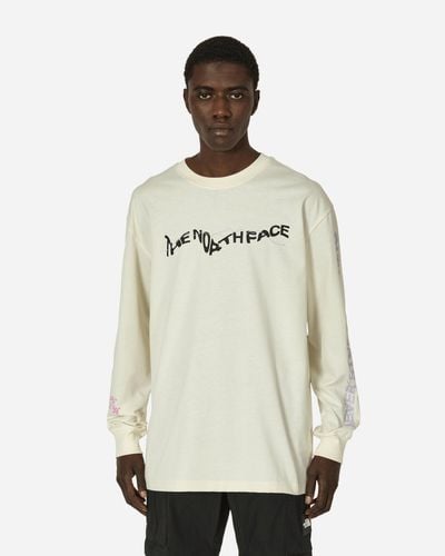 The North Face Nse Graphic Longsleeve T-shirt Dune - Natural