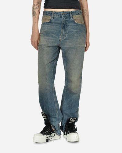 Guess USA Stained Denim Flare Jeans Light Wash - Blue