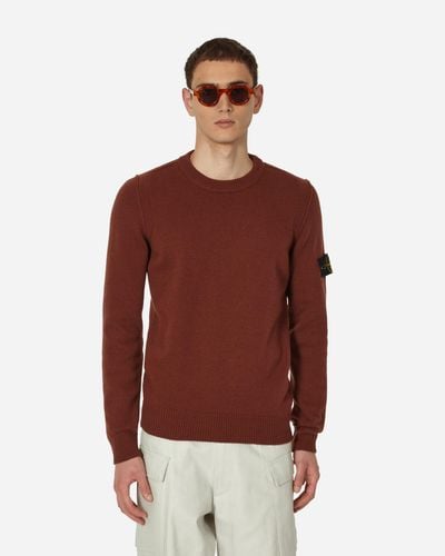 Stone Island Wool Crewneck Sweater - Red