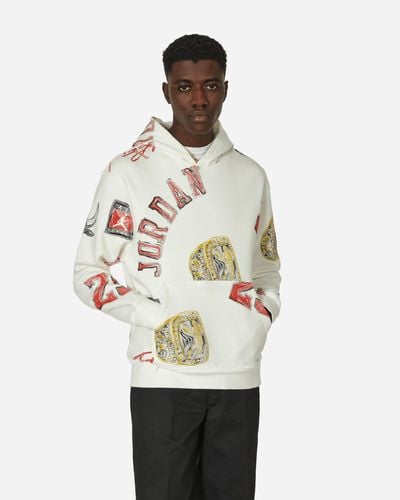 Nike Brooklyn Fleece Hooded Sweatshirt White