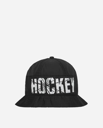 Hockey Crinkle Bell Bucket Hat - Black