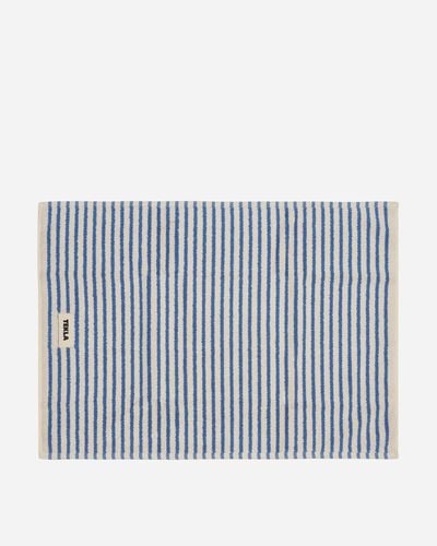 Tekla Striped Bath Mat Coastal Stripes - Blue