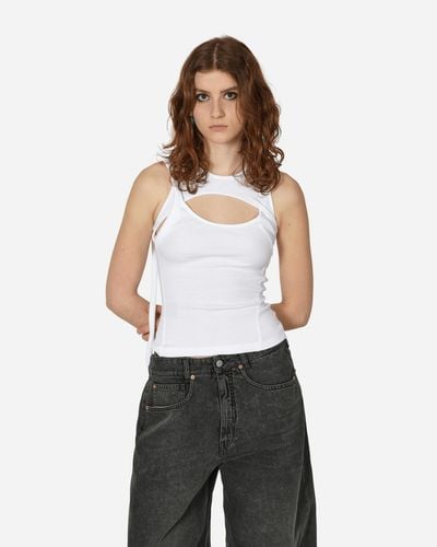 OTTOLINGER Layered Cut-Out Tank Top - White
