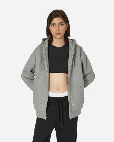 Nike Mmw Full-zip Fleece Hoodie Heather - Grey