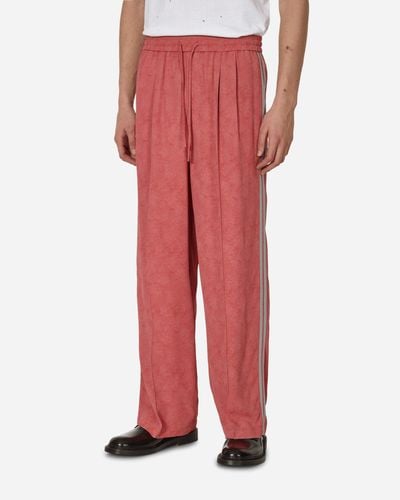 Amomento Straight Tuck Banding Trousers - Red