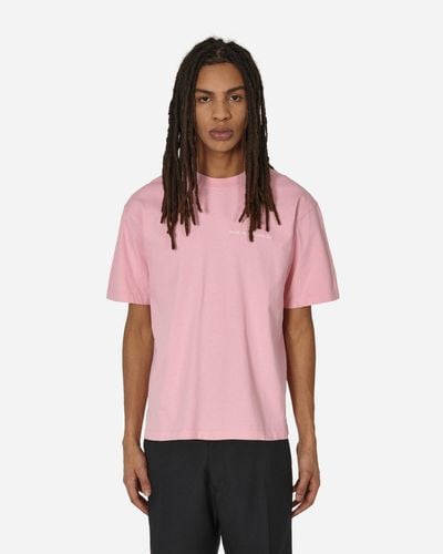 Stockholm Surfboard Club Embroidered Logo T-shirt - Pink