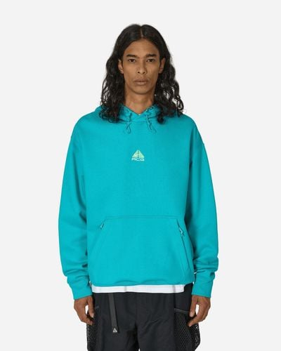 Nike Acg Therma-fit Hooded Sweatshirt Dusty Cactus - Blue