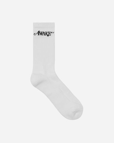 AWAKE NY Logo Socks - White