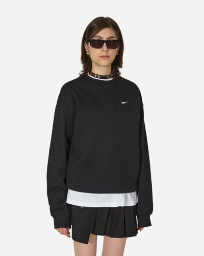 Nike Solo Swoosh Crewneck Sweatshirt - Black