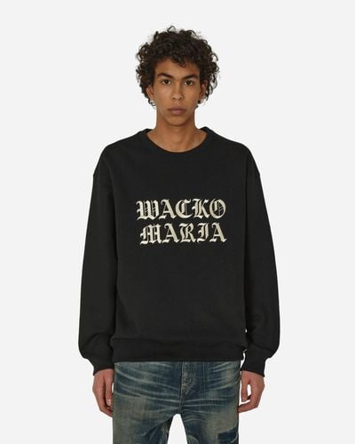 Wacko Maria Heavy Weight Crewneck Sweatshirt (type-2) - Black