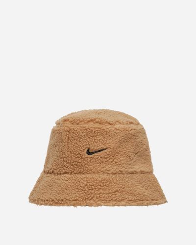 Nike Reversible Sherpa Bucket Hat Brown - Natural