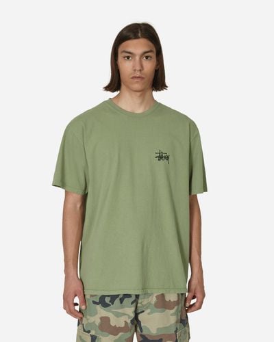 Stussy Basic Pigment Dyed T-shirt Artichoke - Green