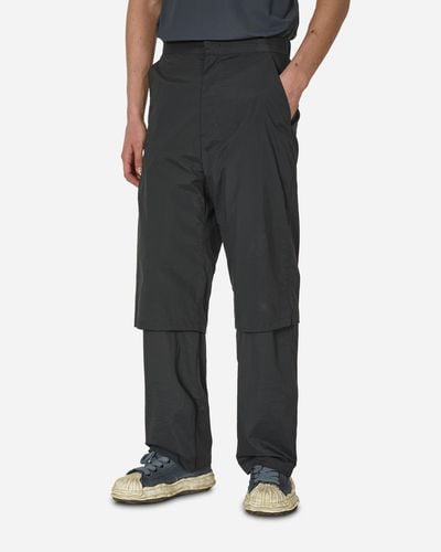 Amomento Sheer Layered Trousers Charcoal - Black