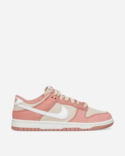 Nike Dunk Low Retro Prm Sneakers Red Stardust / Summit White - Pink