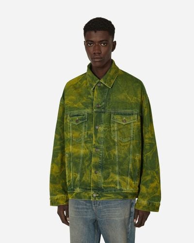 Acne Studios Oversized Fit Denim Jacket Indigo - Green