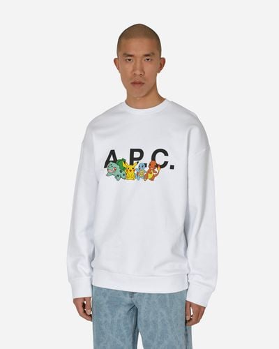 A.P.C. Pokémon The Crew Crewneck Sweatshirt - White