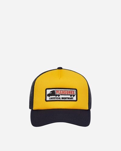 Pleasures Nightmare Trucker Cap Navy / Yellow