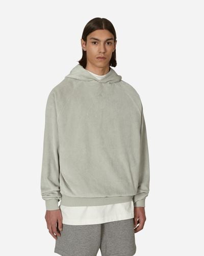 adidas Basketball Velour Hooded Sweatshirt - Grey