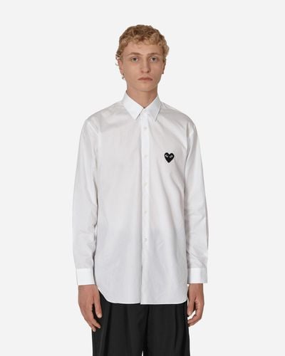 COMME DES GARÇONS PLAY Heart Longsleeve Shirt - White