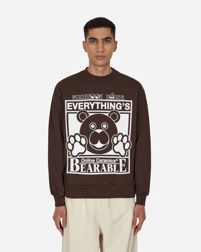 ONLINE CERAMICS Everything's Bearable Crewneck Sweatshirt - Brown