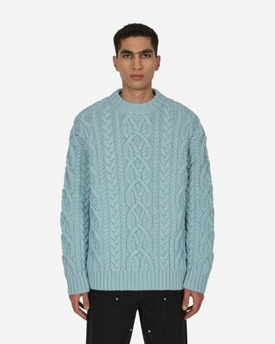 Dries Van Noten Cable Knit Sweater - Blue