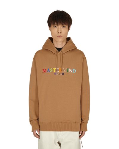 MASTERMIND WORLD Logo Hooded Sweatshirt - Brown