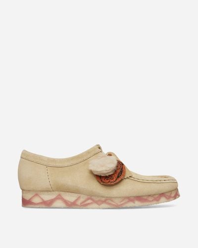 Clarks Aries Wallabee Shoes Maple - Natural