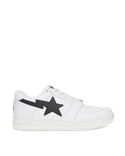 bape all white sneakers