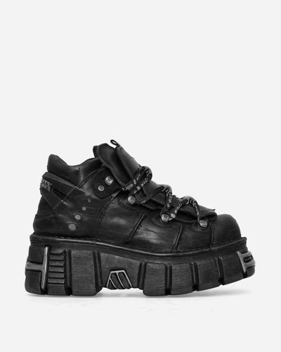 New Rock Platform Ankle Boots - Black