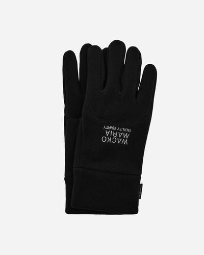 Wacko Maria Polartec Logo Gloves - Black