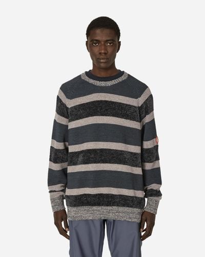 Cav Empt 3 Color Stripe Knit Sweater - Black
