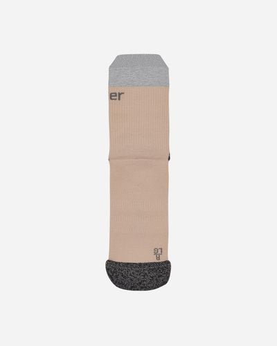 adidas Terrex X And Wander Cold.rdy Wool Crew Socks Taupe - White