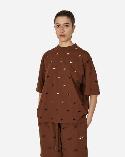 Nike Jacquemus Swoosh T-shirt Cacao Wow - Brown