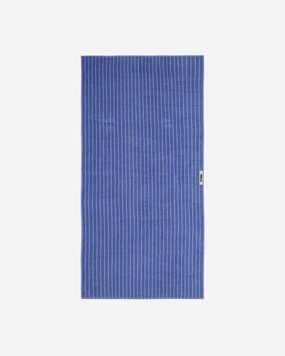 Tekla Striped Bath Towel Clear Stripes - Blue