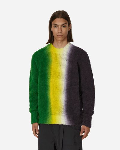 Sacai Tie Dye Knit Jumper Multicolour - Green
