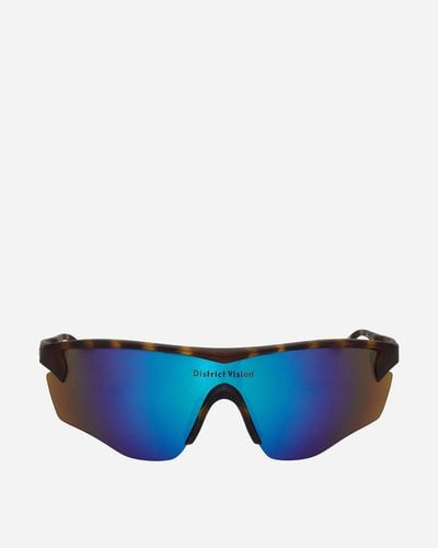 District Vision Junya Racer Sunglasses Tortoise - Blue