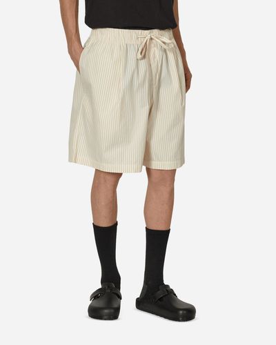 Tekla Birkenstock Stripes Shorts Wheat - Natural