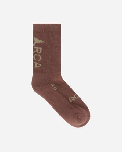 Roa Logo Socks - Brown